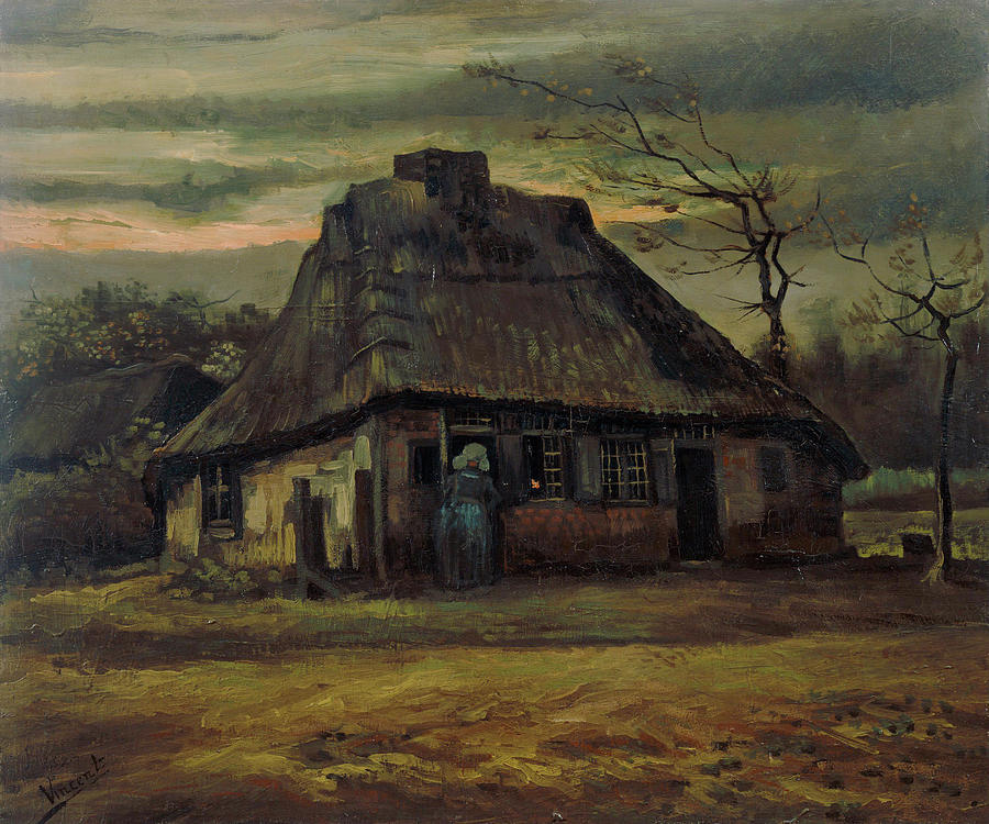 The cottage Painting by Vincent van Gogh - Fine Art America