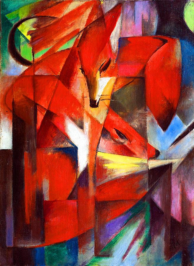 Franz Marc Painting - The Foxes #5 by Jon Baran