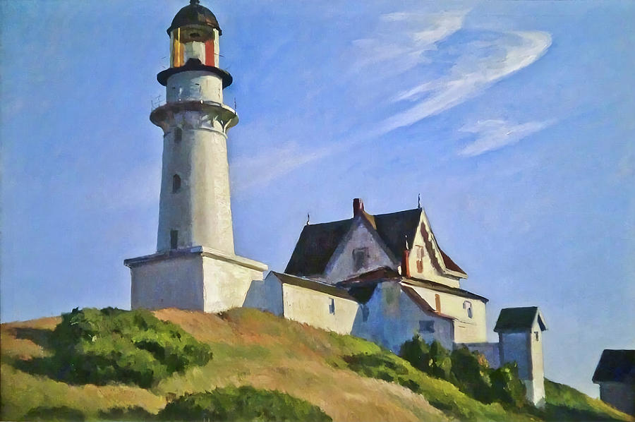 Edward Hopper Painting - The Lighthouse At Two Lights by Edward Hopper
