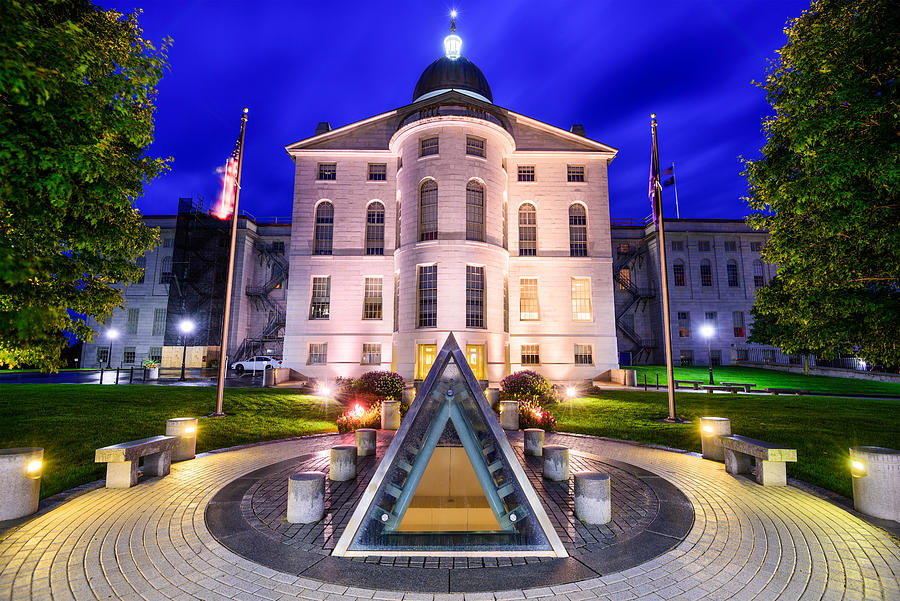 Cityscape Photograph - The Maine State House In Augusta #5 by Sean Pavone