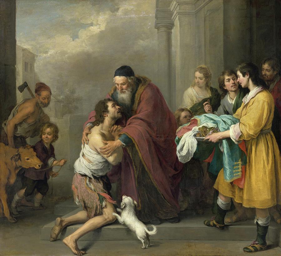 The Return Of The Prodigal Son Painting by Bartolome Esteban Murillo