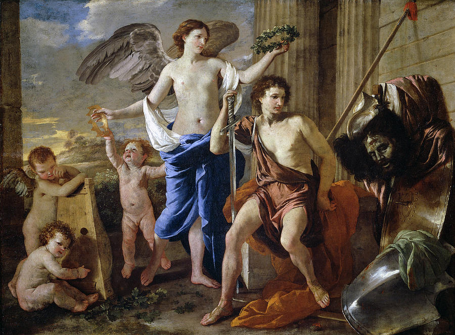 Nicolas Poussin Painting - The Triumph of David #5 by Nicolas Poussin
