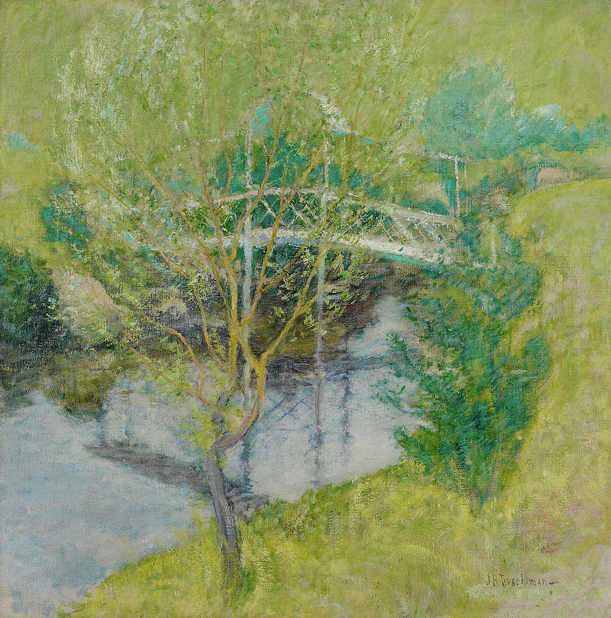 John Henry Twachtman Painting - The White Bridge #5 by John Henry Twachtman