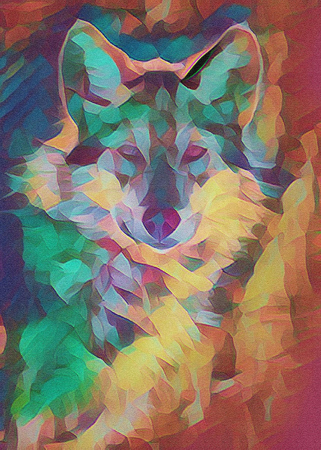 The Wolf #5 Digital Art by Ernest Echols