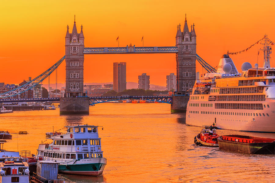 Tower Bridge, London, England #5 Digital Art by Alessandro Saffo