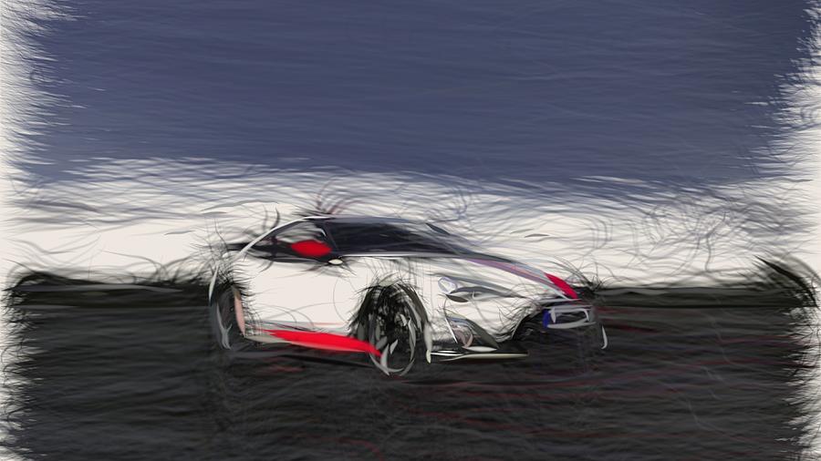 Toyota GT86 Cup Edition Drawing #6 Digital Art by CarsToon Concept