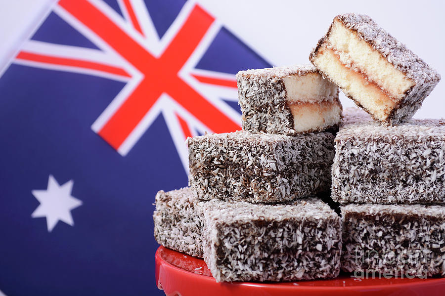 Traditional Australian Lamington Cakes #5 Photograph by Milleflore Images