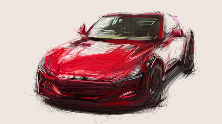 TVR Griffith Drawing #6 Digital Art by CarsToon Concept