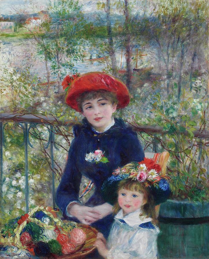 Two Sisters Painting by Pierre-auguste Renoir