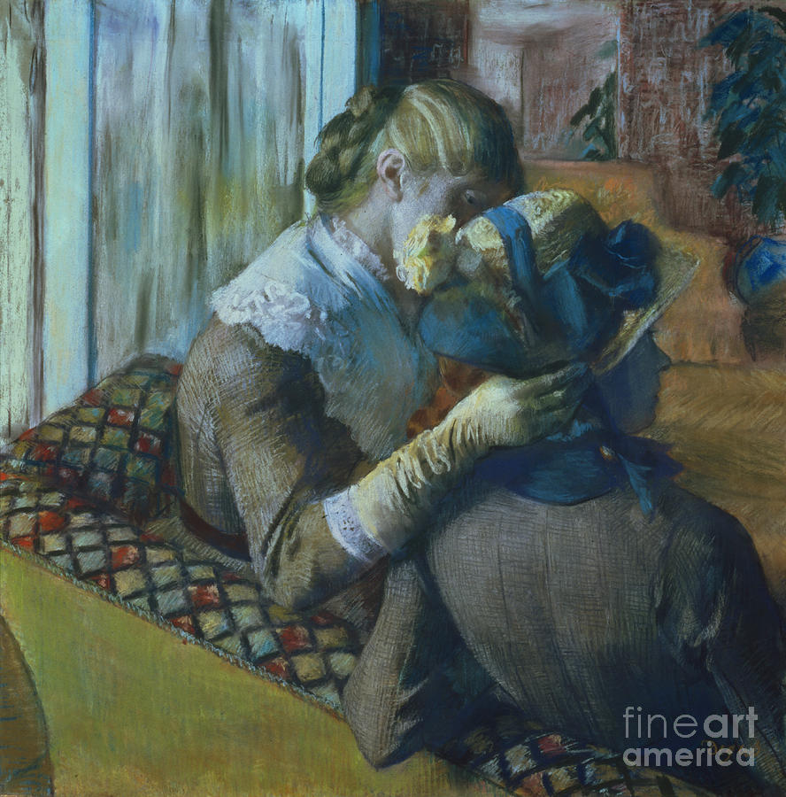 Homosexuality Photograph - Two Women by Edgar Degas