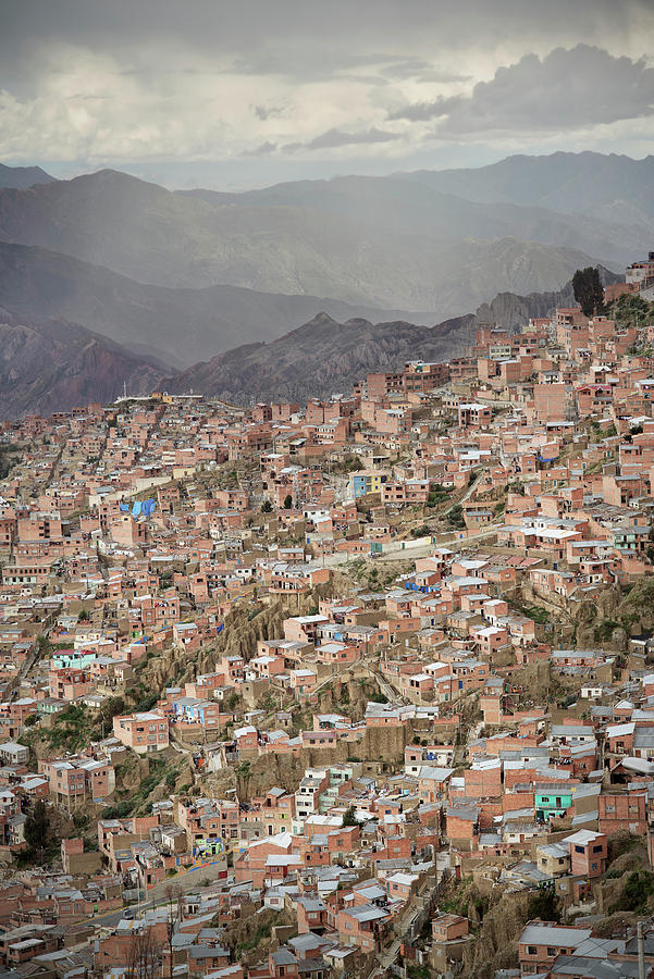 View From El Alto To The Extensive Urban Area Of La Paz, Andes, Bolivia, South America #5 Photograph by Gnther Bayerl