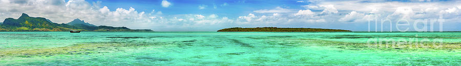 View Of A Sea At Day Time. Mauritius. Panorama Photograph