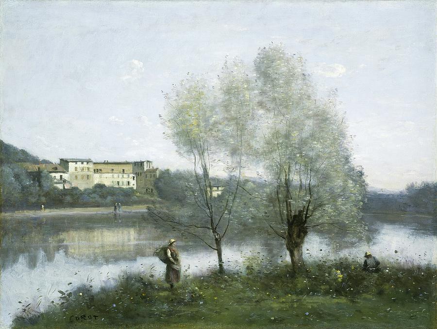 Tree Painting - Ville-davray by Jean-baptiste-camille Corot