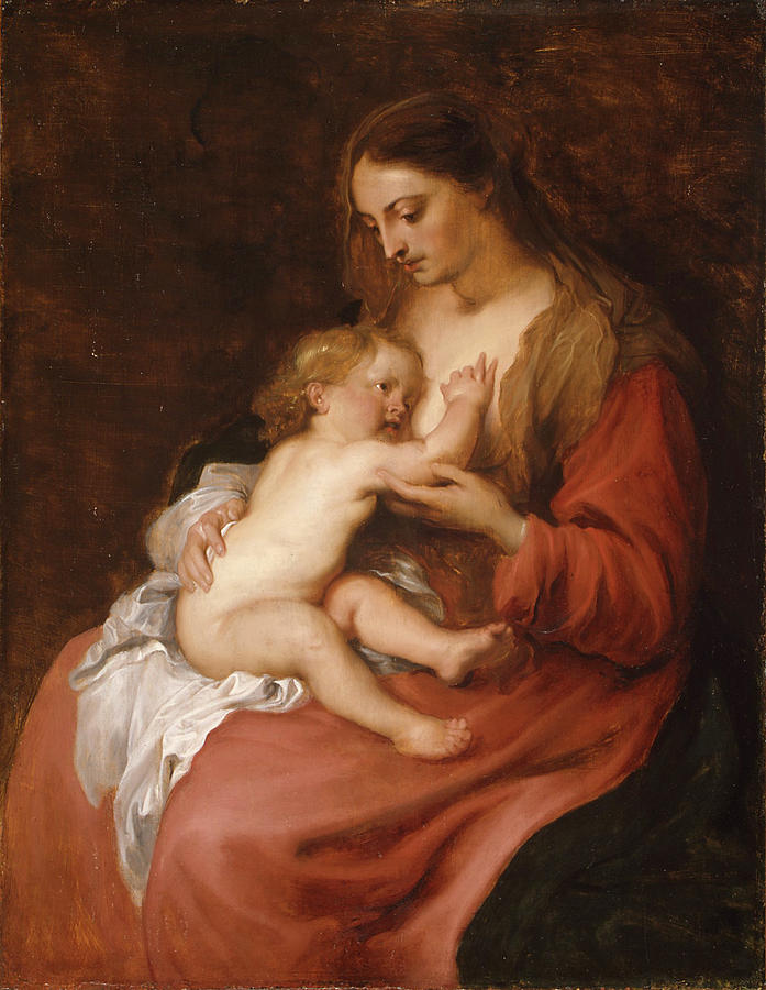 Virgin and Child #6 Painting by Anthony van Dyck