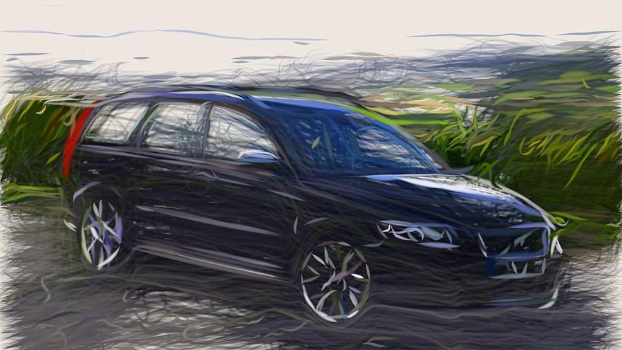 Volvo Draw #5 Digital Art by CarsToon Concept