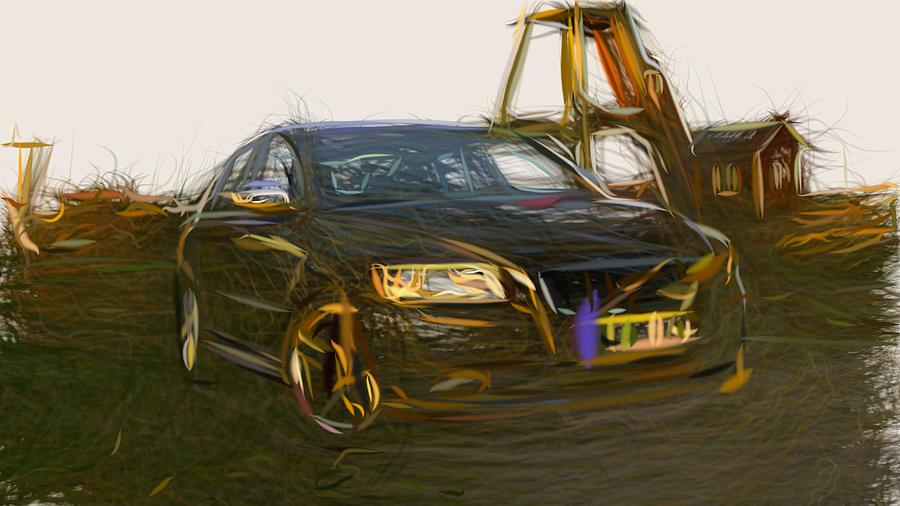 Volvo S40 Draw #5 Digital Art by CarsToon Concept
