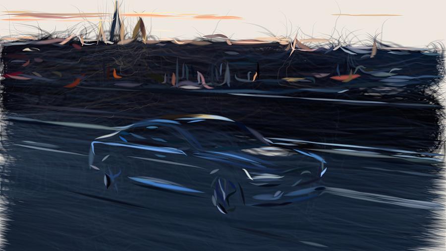 Volvo S90 Drawing #6 Digital Art by CarsToon Concept