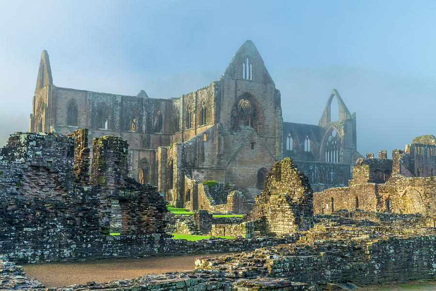 Wales, Monmouthshire, Great Britain, Wye Valley, British Isles, Tintern, The Ruins Of The Xii Century Cistercian Abbey In The Wye Valley #5 Digital Art by Sebastian Wasek