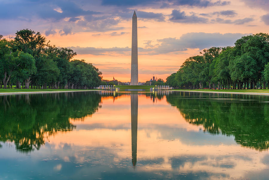 Architecture Photograph - Washington Monument On The Reflecting #5 by Sean Pavone