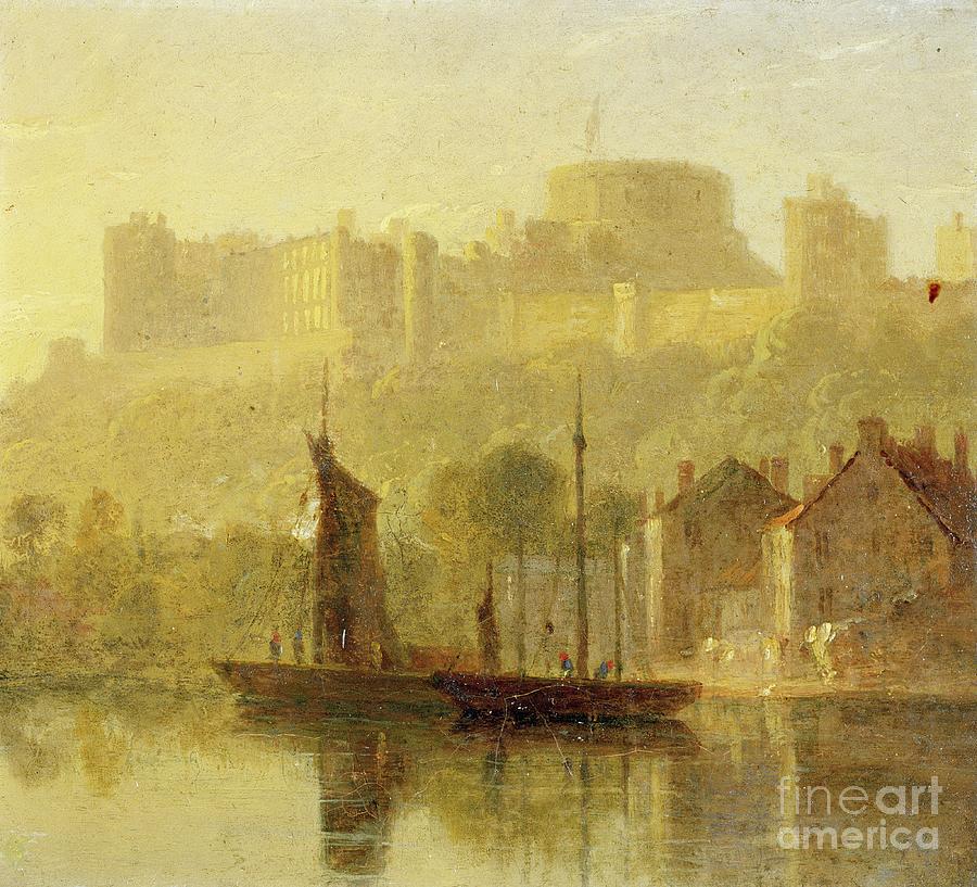 William Daniell Painting - Windsor Castle From The Thames by William Daniell