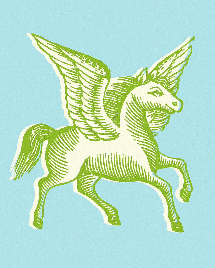 Pegasus Drawing - Winged Horse #5 by CSA Images