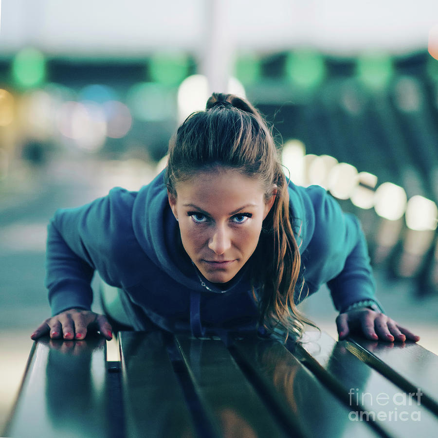Woman Exercising Outside #5 Photograph by Microgen Images/science Photo Library