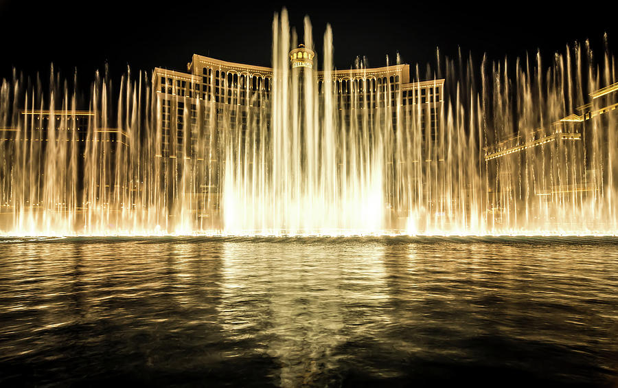 World Famous Fountain Water Show In Las Vegas Nevada #5 Photograph by Alex Grichenko