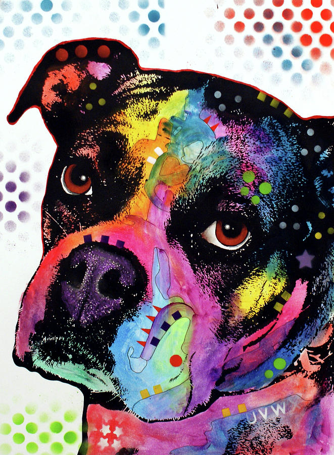 Animal Mixed Media - Young Boxer #5 by Dean Russo