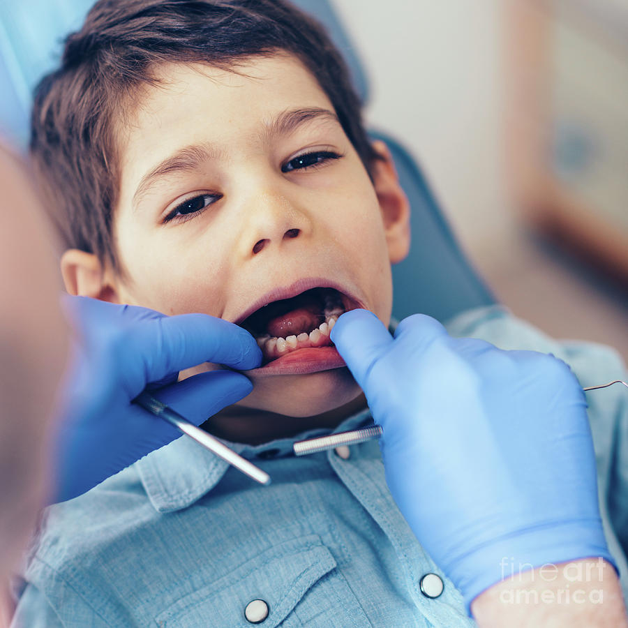Young Boy Having Dental Check-up #5 Photograph by Microgen Images/science Photo Library