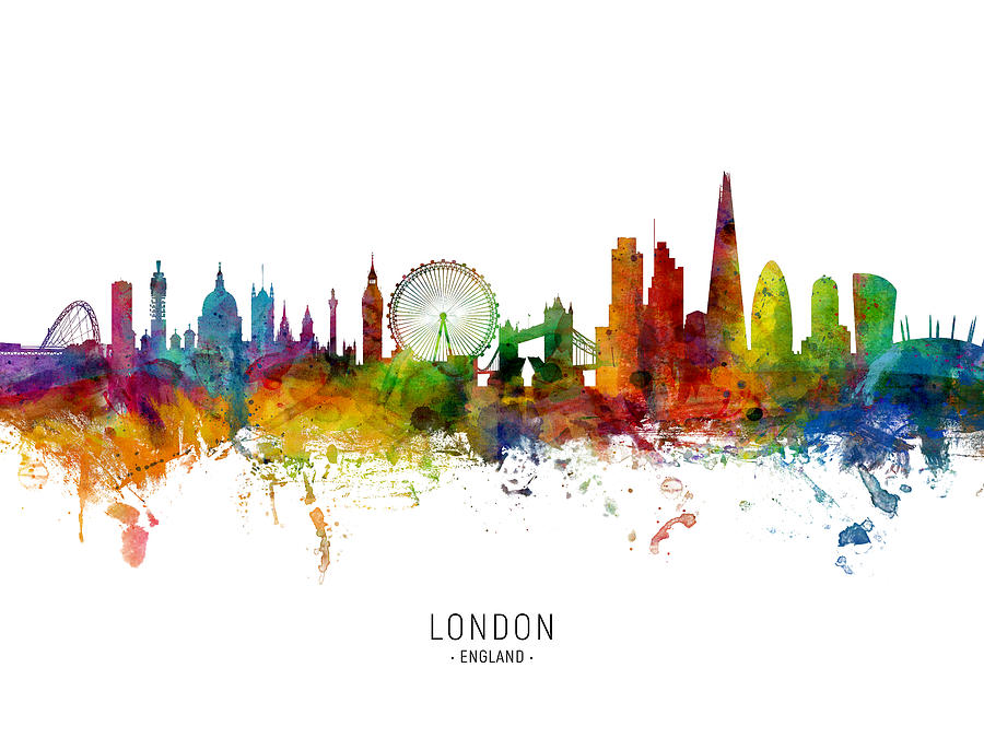 London England Skyline #50 Digital Art by Michael Tompsett