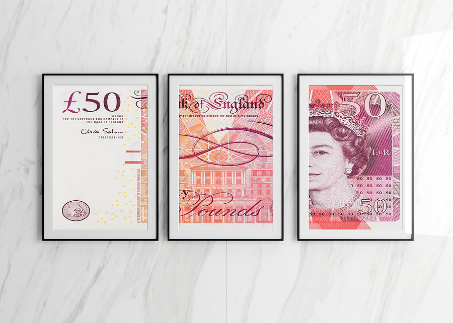 50 Pounds Bank of England Digital Art by Carlos V