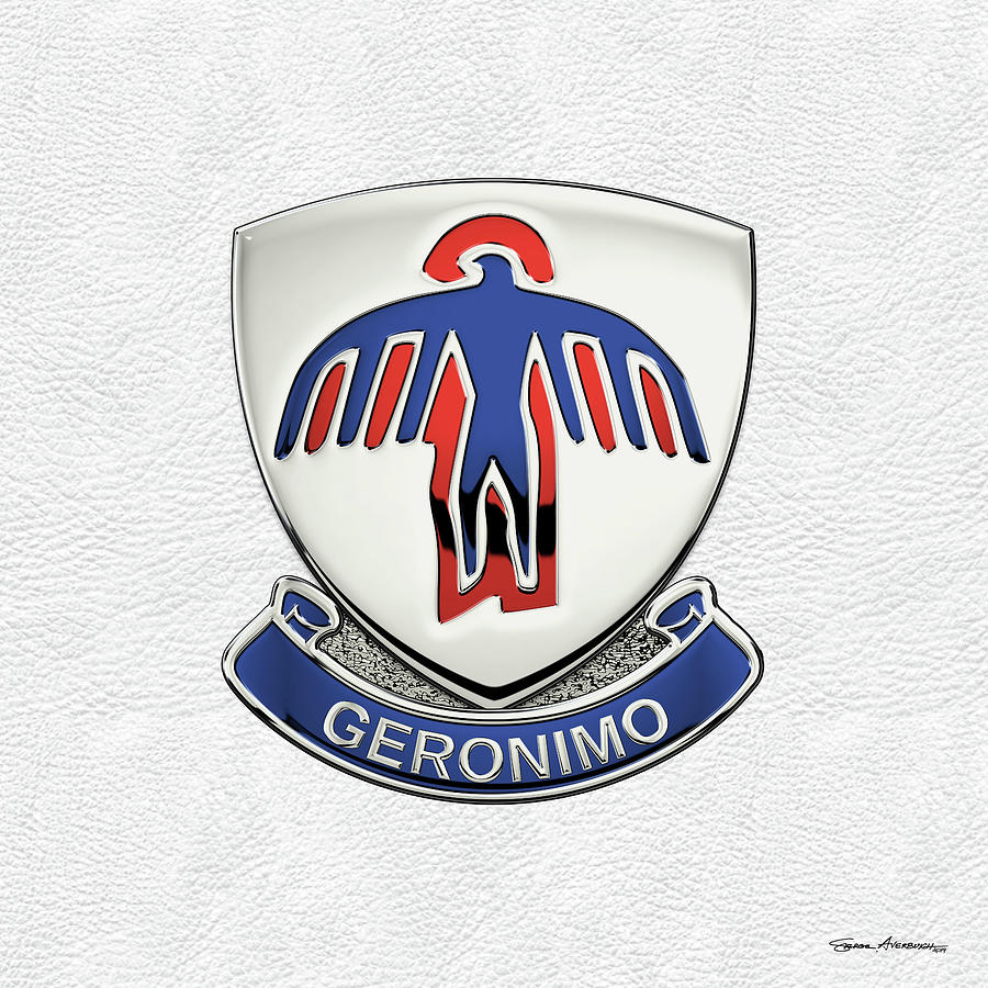 501st Airborne Infantry Regiment - 501st   A I R  Unit Insignia over White Leather Digital Art by Serge Averbukh