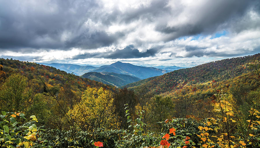 Blue Ridge And Smoky Mountains Changing Color In Fall #51 Photograph by Alex Grichenko
