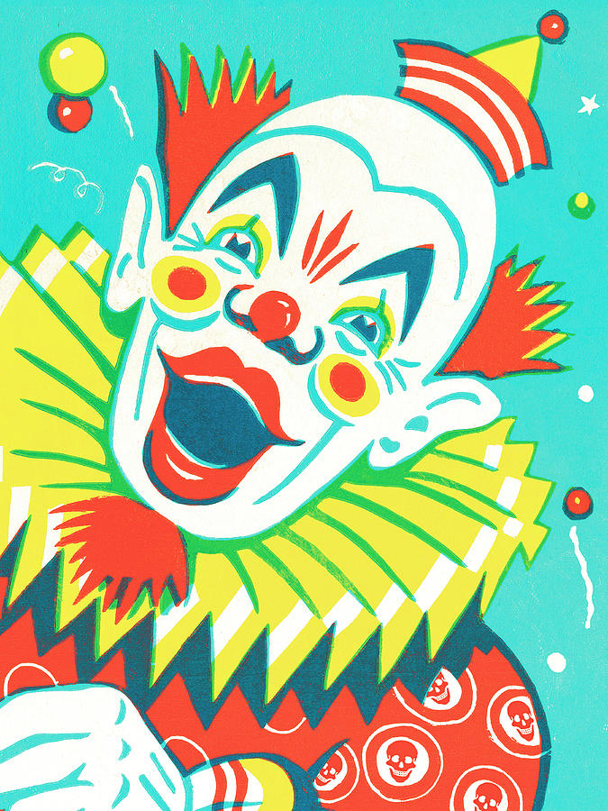 Halloween Drawing - Clown #51 by CSA Images