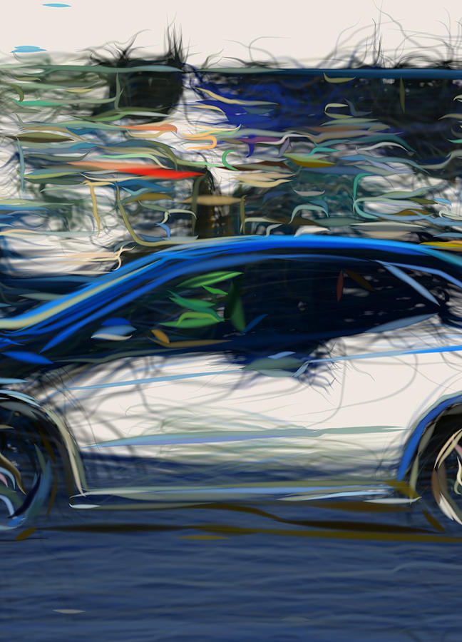 Honda Civic Type R Drawing Digital Art by CarsToon Concept - Fine Art ...