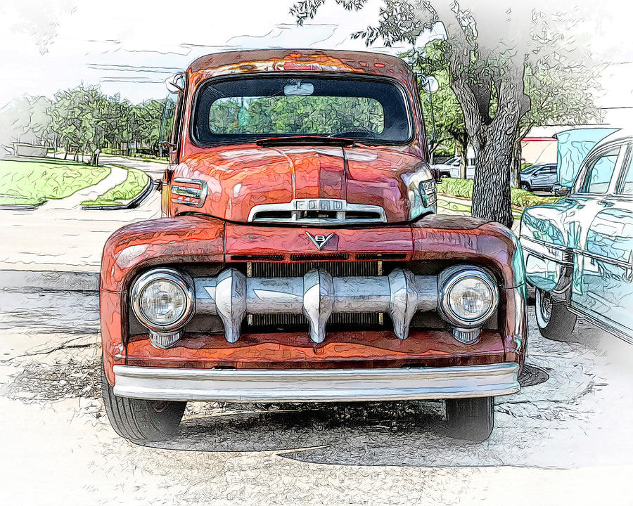 1951 Digital Art - 51 Rusty Ford Truck by Wayne Brumley 1951 Digital Art - 51 Rusty Ford Truck by Wayne Brumley