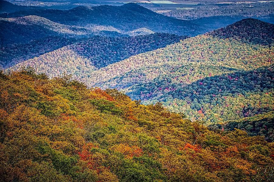 Blue Ridge And Smoky Mountains Changing Color In Fall #52 Photograph by Alex Grichenko