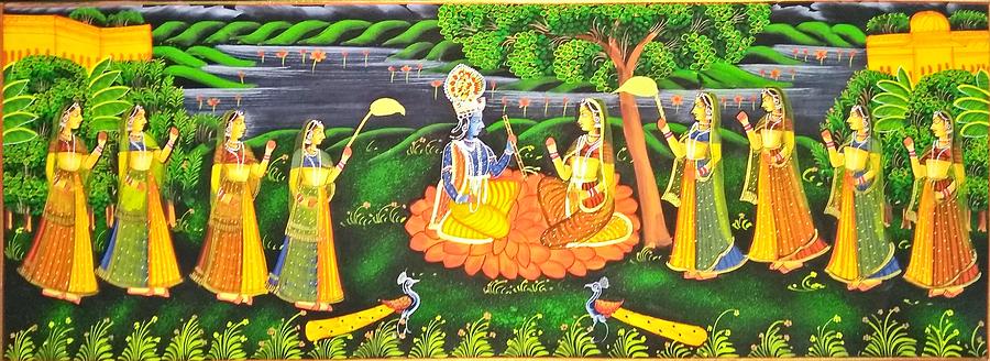 Radha Krishna Painting by Vishal Gurjar - Fine Art America