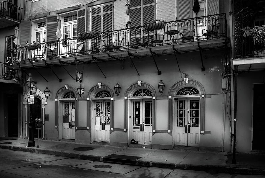 523 Dumaine Street In Black and White Photograph by Greg and Chrystal Mimbs