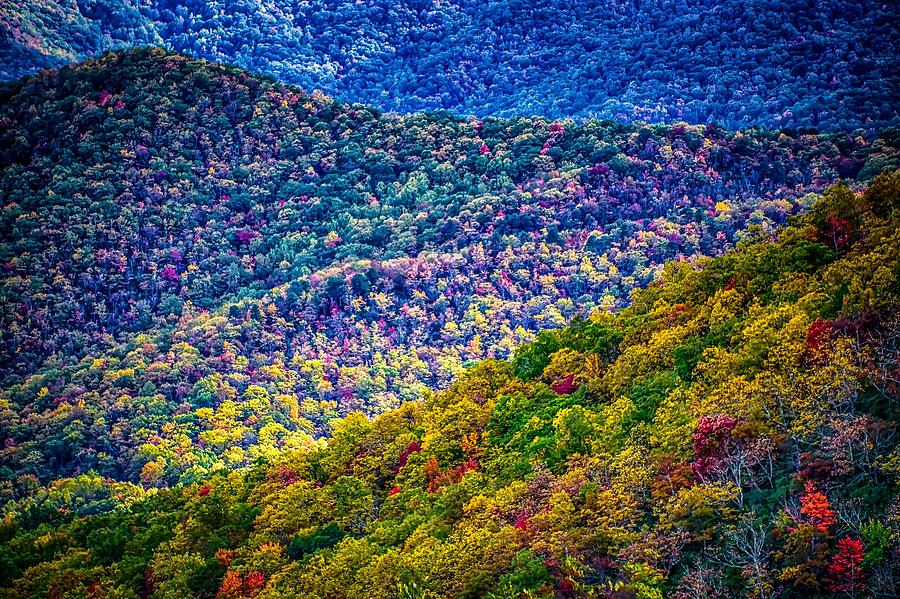 Blue Ridge And Smoky Mountains Changing Color In Fall #53 Photograph by Alex Grichenko