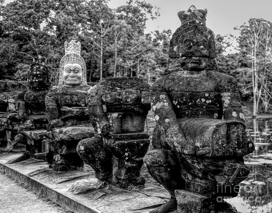 54 Asuras Demon Gods pull the Snake Shesha Cambodia  Photograph by Chuck Kuhn