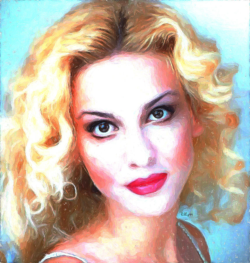 54 of 100 SPECIAL DISCOUNT - Ivana mihic portrait Painting by Nenad Vasic
