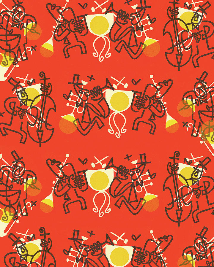 Jazz Drawing - Pattern #54 by CSA Images