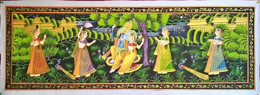 Radha Krishna Painting By Vishal Gurjar - Fine Art America