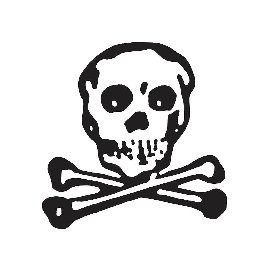 Skull and Crossbones #54 Drawing by CSA Images - Pixels