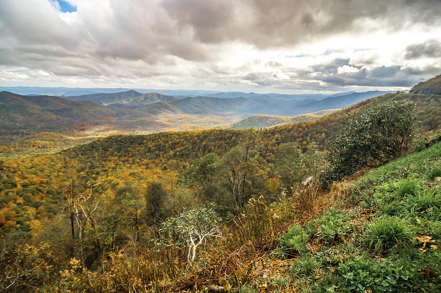Blue Ridge And Smoky Mountains Changing Color In Fall #55 Photograph by Alex Grichenko