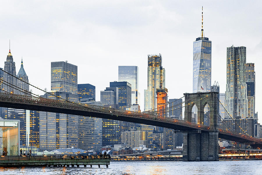 Brooklyn Bridge & Nyc Skyline #55 Digital Art by Antonino Bartuccio