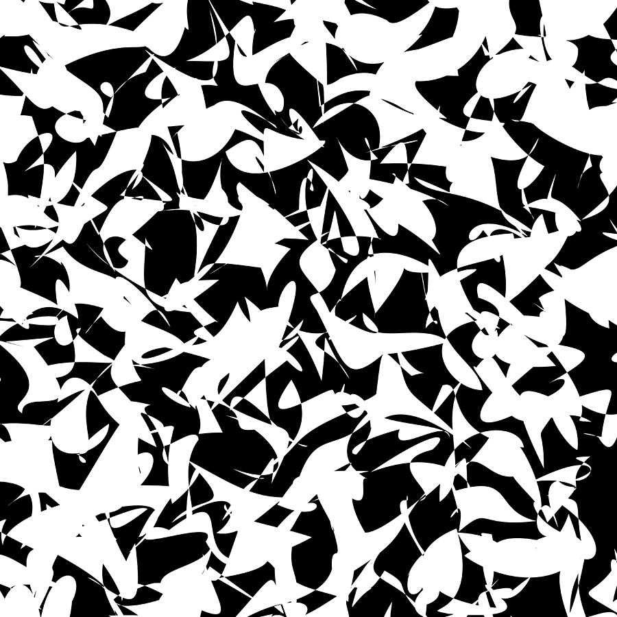 White and Black Pattern Painting by Black Gryphon - Fine Art America