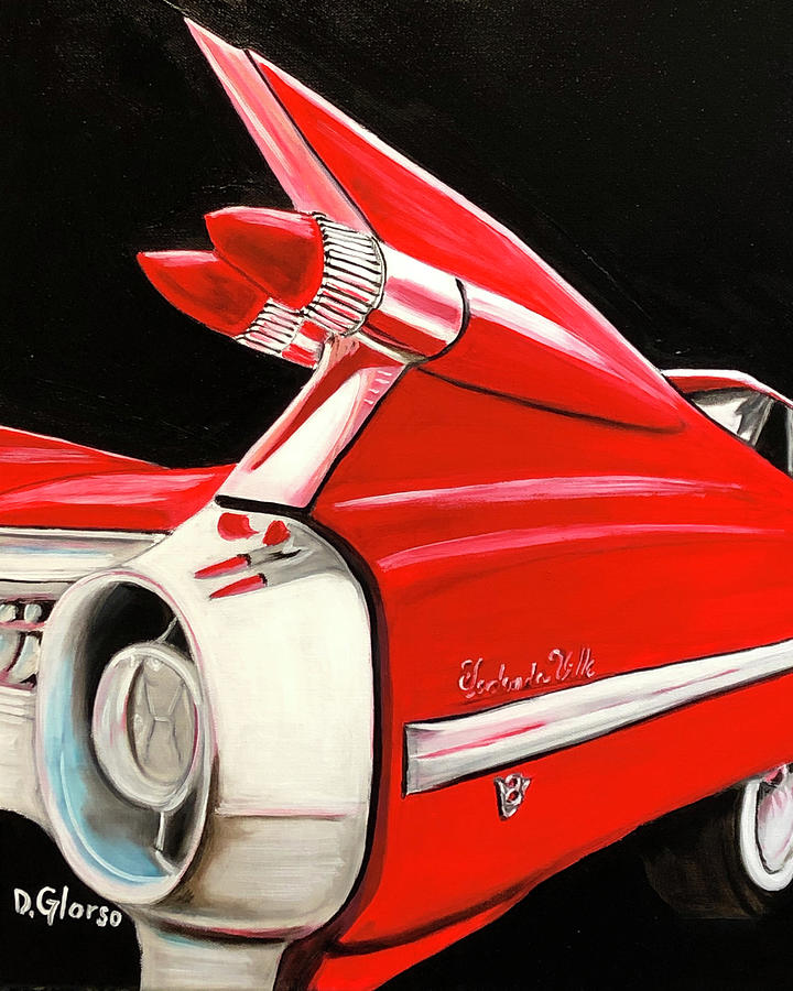 59 Caddie - Red Fin Painting by Dean Glorso