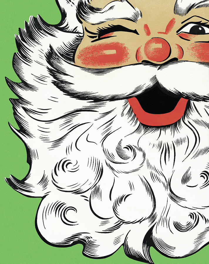 Christmas Drawing - Santa Claus #59 by CSA Images